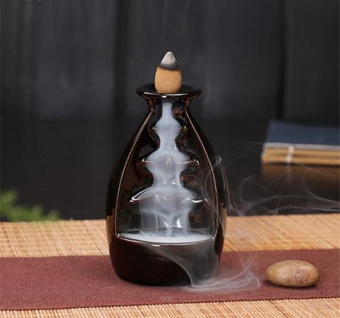 Black Ceramic Incense Burner