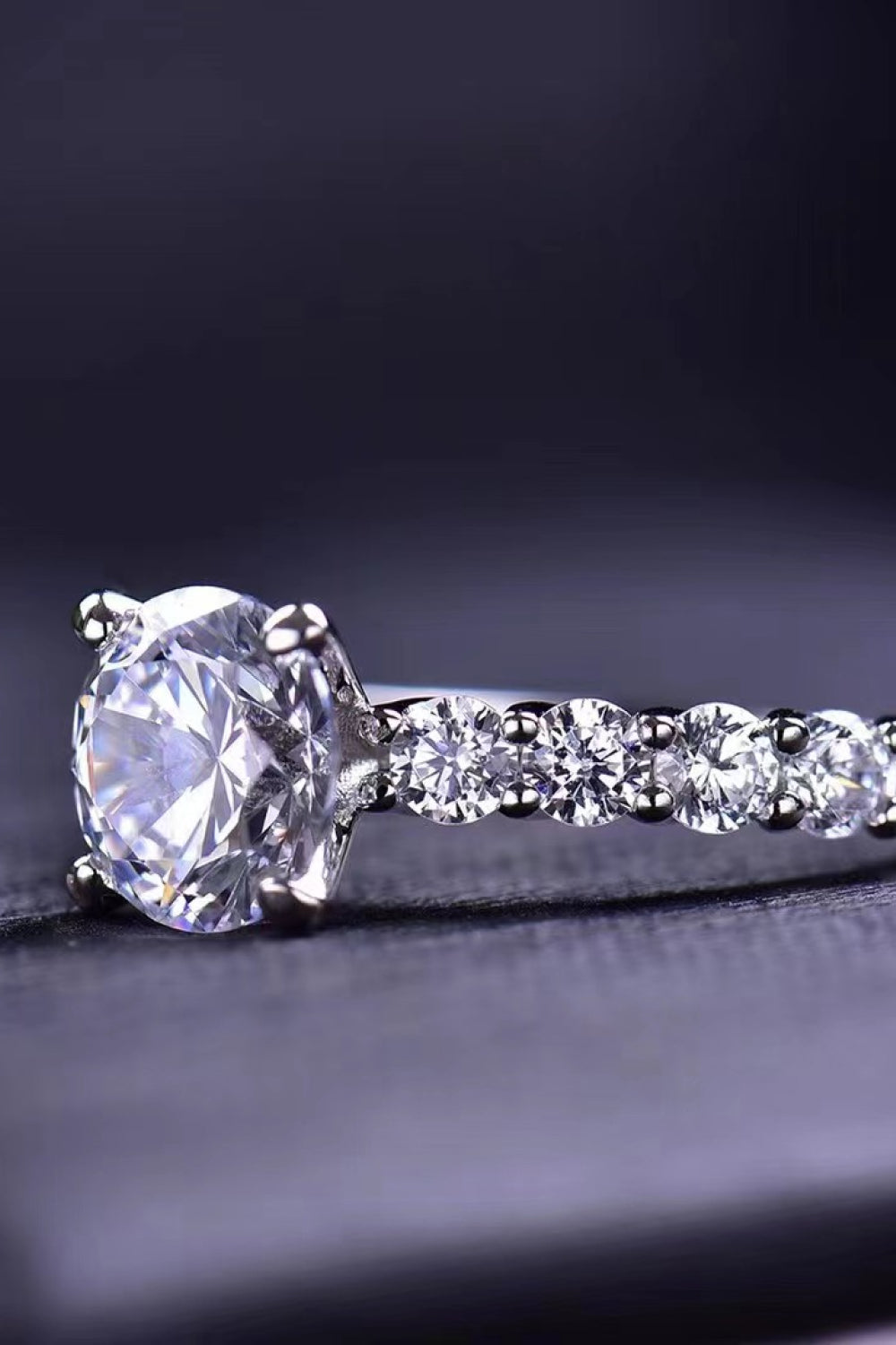 2 Carat 4-Prong Moissanite Ring 