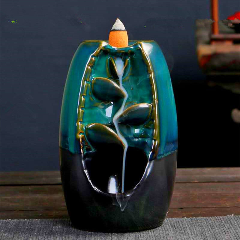 Ceramic Retro Stone Mill Back Flow Incense Creative Back Flow Incense Burner Ornaments