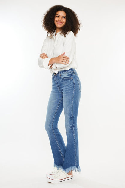 Kancan High Rise Frayed Hem Jeans