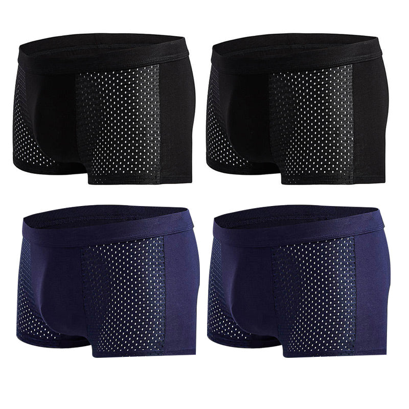 Summer Men's Underpants Mesh Toe Mid-Waist Men's Boxer Shorts 