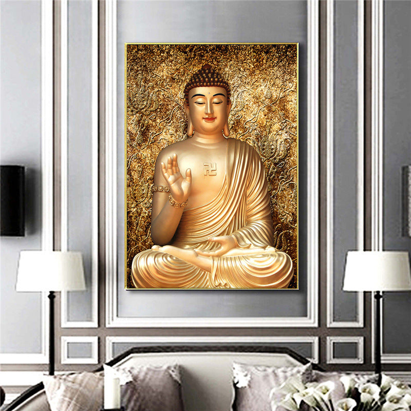 Art Oil Painting Buddha Decorative Wall Painting Living Room