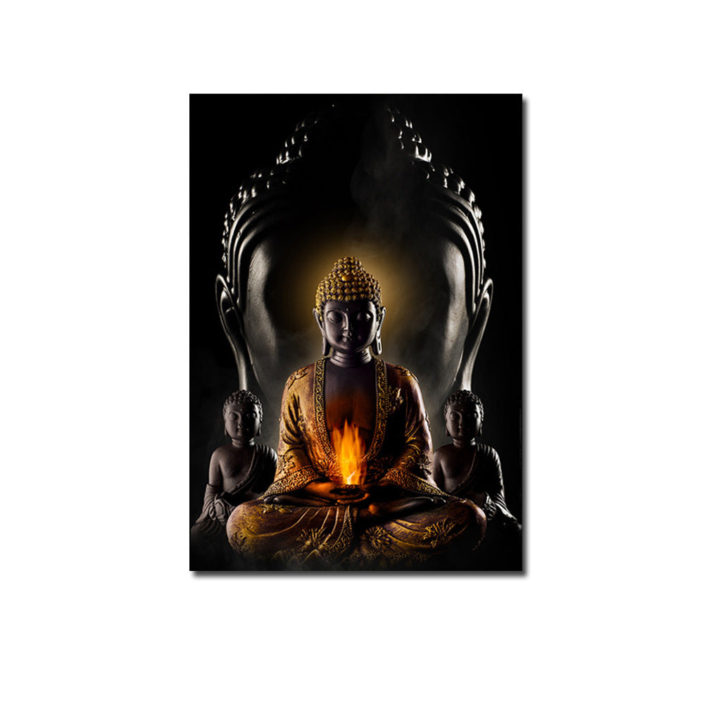 HD Modern Home Single Colorful Buddha Oil Painting On Canvas