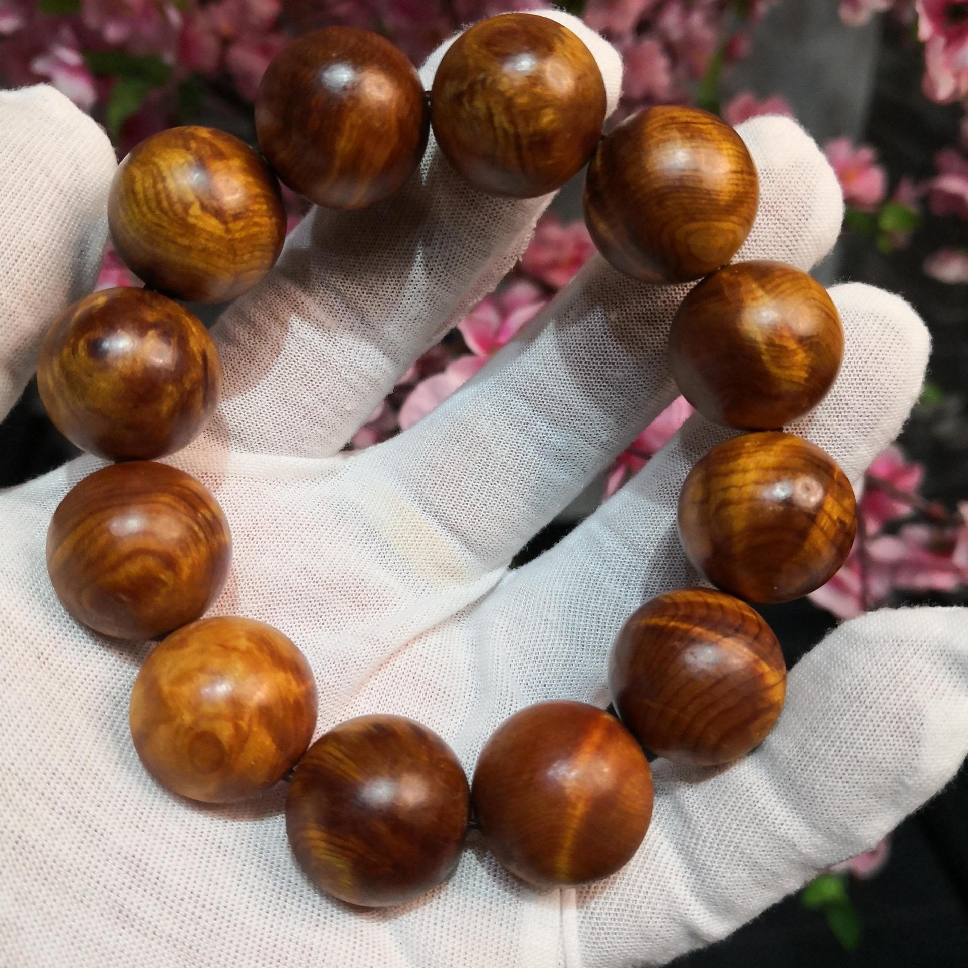 Arborvitae Bracelets Taihang Mountain Yabei Taihang Material Buddha Beads Bracelet Taihang Chenhua Water Wave Buddha Beads