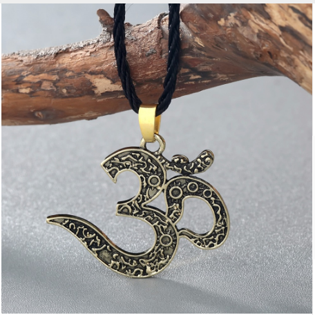 OM Halskette Ohm Schmuck OM Charme Yoga Schmuck Frauen Silber Ethnische Halskette Meditation Yoga Schmuck Bijoux Femme