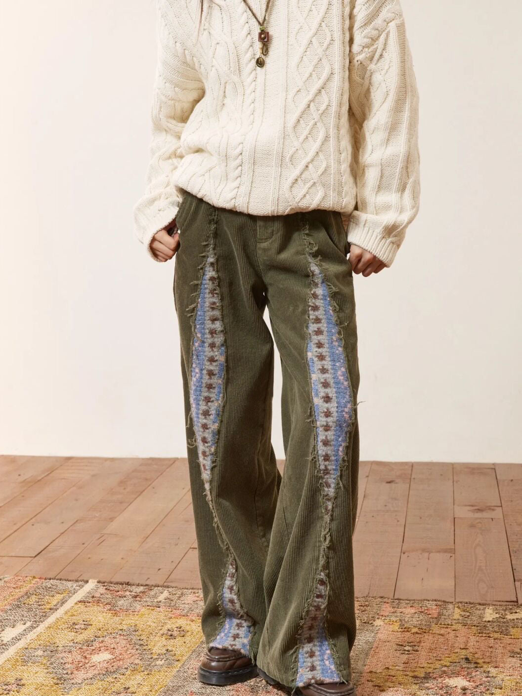 Casual Pants Personality Stitching Mop Trousers