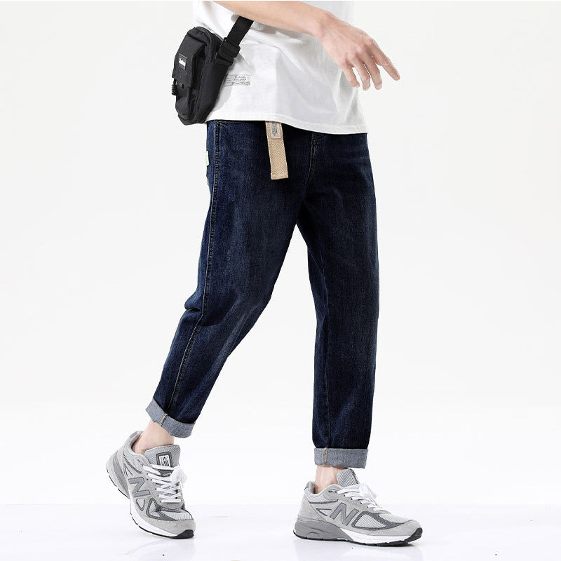 Men's Ninth Casual Loose Straight Jeans