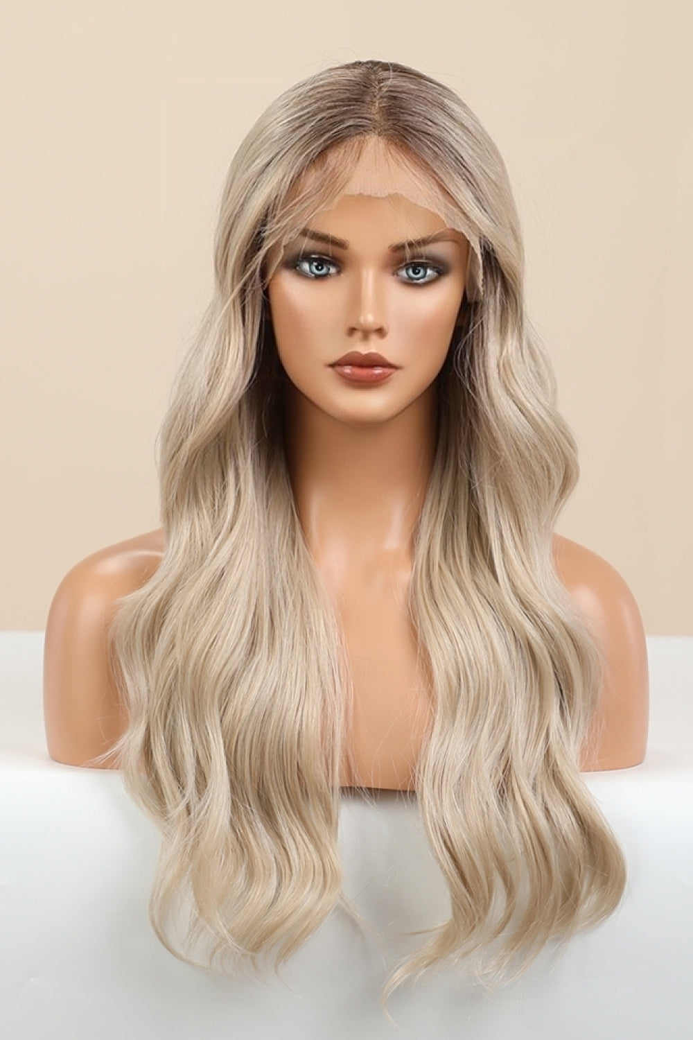 13*2" Wave Lace Front Synthetic Wigs in Gold 26" Long 150% Density 