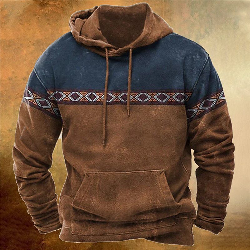 Men's Pullover Hoodie Bohemian Style