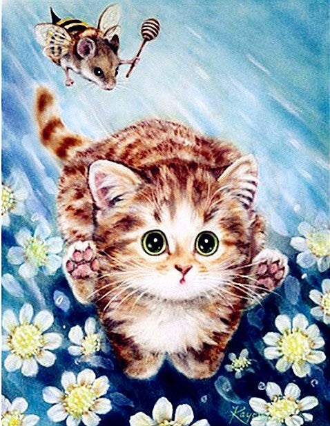 Cat Diamond Painting Animal Rhinestone Diamond Embroidery