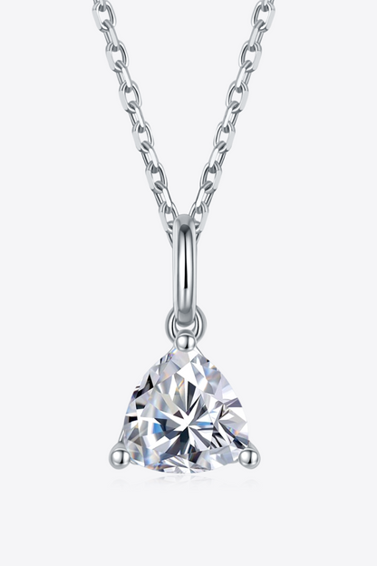 1 Carat Moissanite Pendant 925 Sterling Silver Necklace 