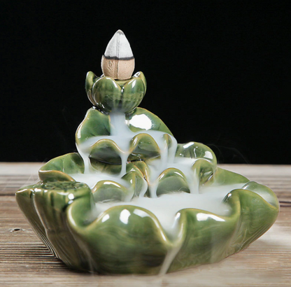 Simple Ceramic Backflow Incense Burner Buddha Supplies