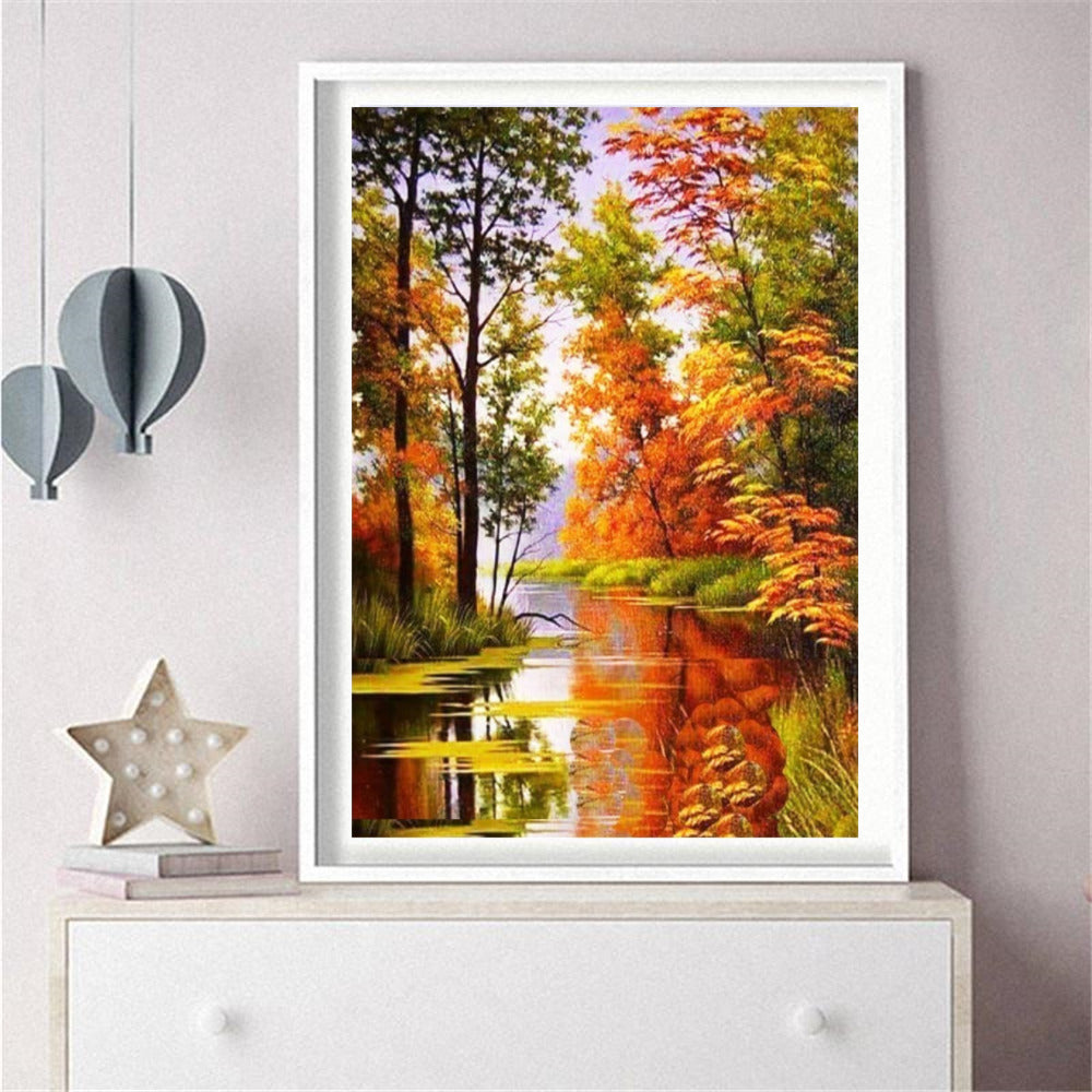 Diamond Painting Diamond Mosaic Landscape Diamond Embroidery Autumn Landscape