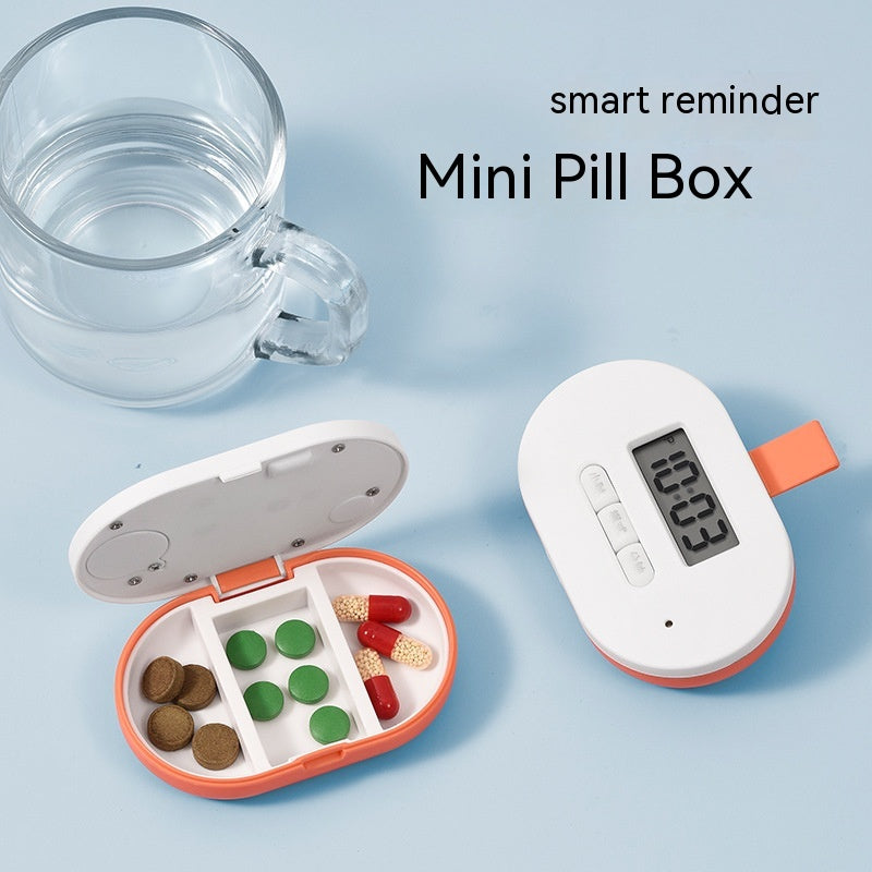 Electronic Pill Box Reminder Intelligent Timing Voice Portable 