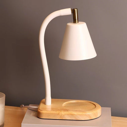 Simple Solid Wood Base Aromatherapy Wax Melting Lamp