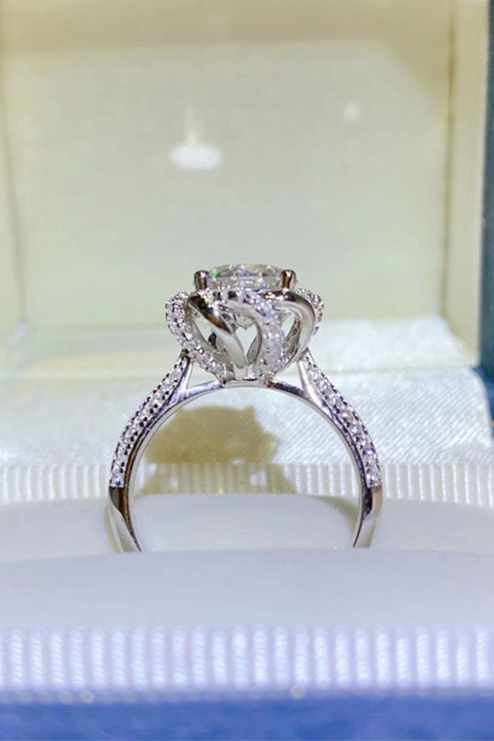 2 Carat Moissanite 925 Sterling Silver Ring 