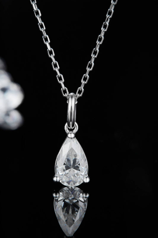 1 Carat Moissanite 925 Sterling Silver Necklace 