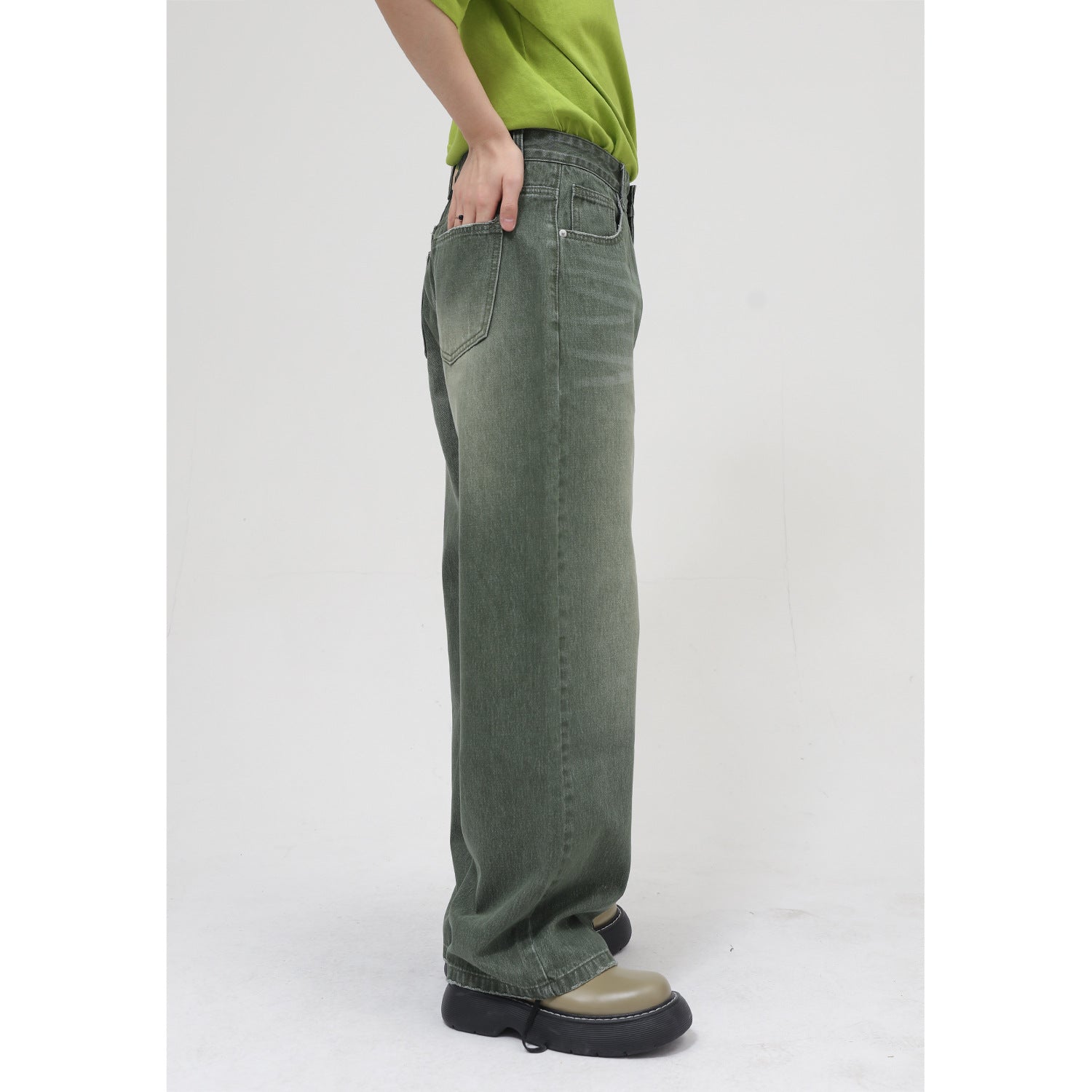 Men's Four Seasons Loose Personality Washed Waist Pants