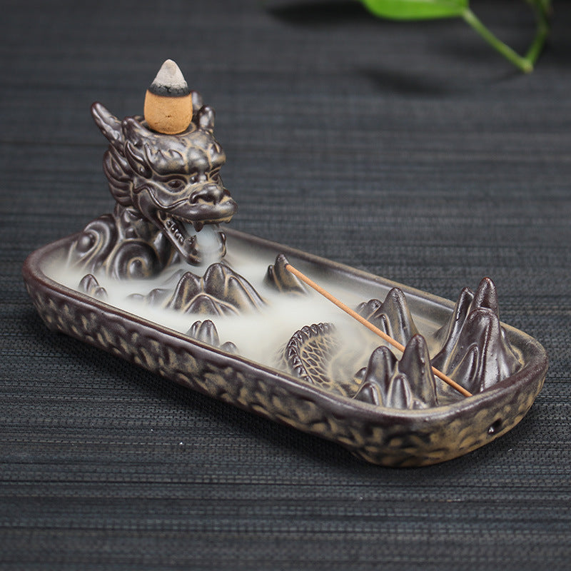 New Product Purple Sand Dragon Backflow Smoke Incense Burner