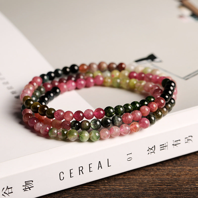 Natural Brazilian Tourmaline Tourmaline Buddha Bead Bracelet