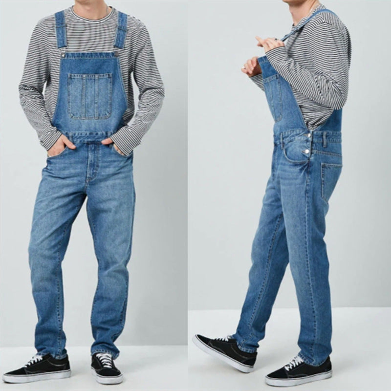 Men's denim overalls