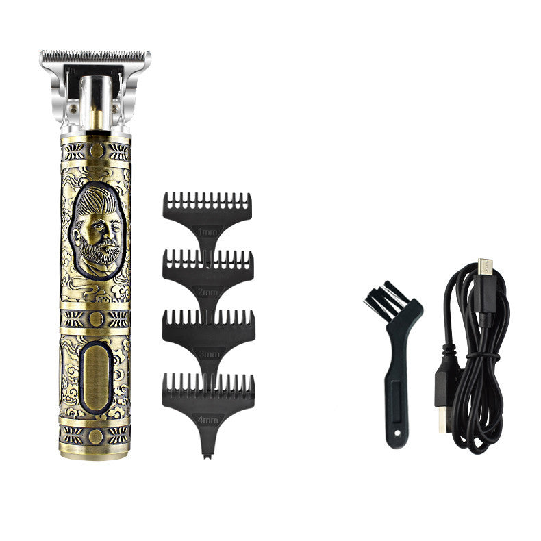 Built-in Battery Engraving Buddha Head Hair Clipper