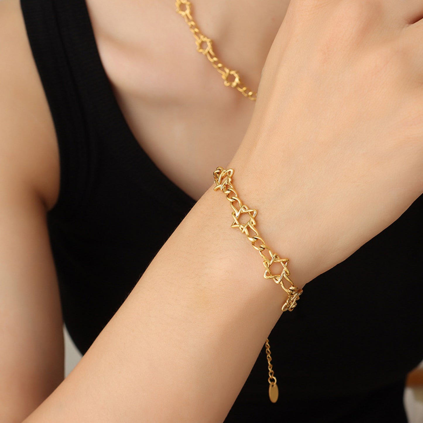 18K Gold-Plated Titanium Steel Bracelet 