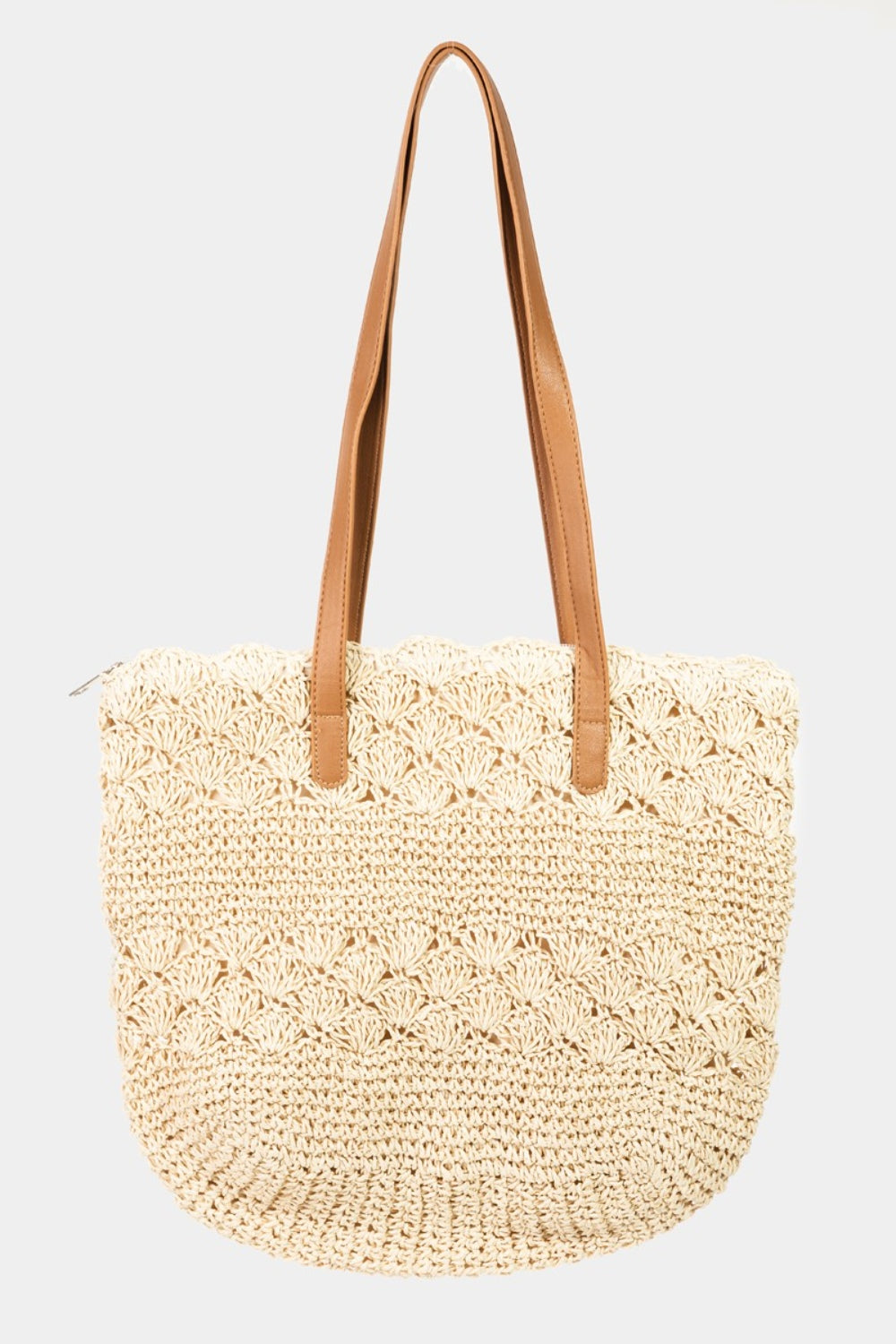 Fame Straw Braided Tote Bag 