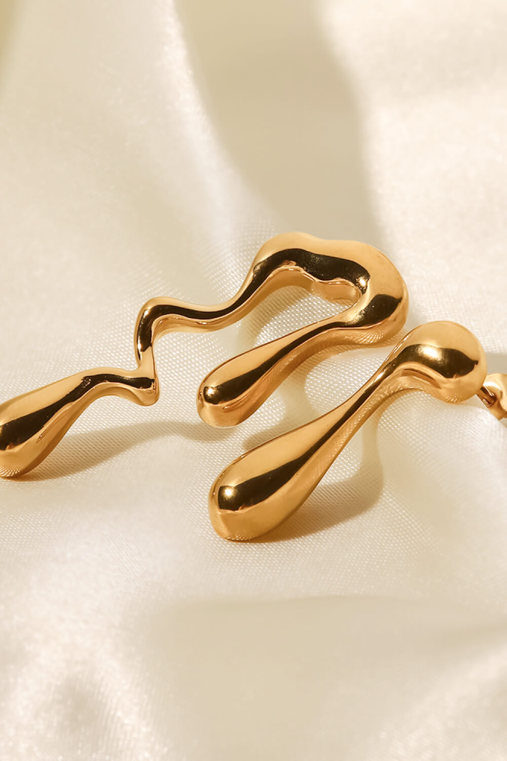 18K Gold Plated Geometric Mismatched Earrings 