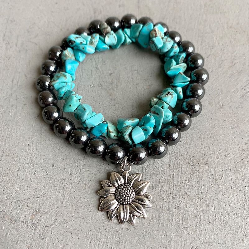 Turquoise Alloy Bracelet 