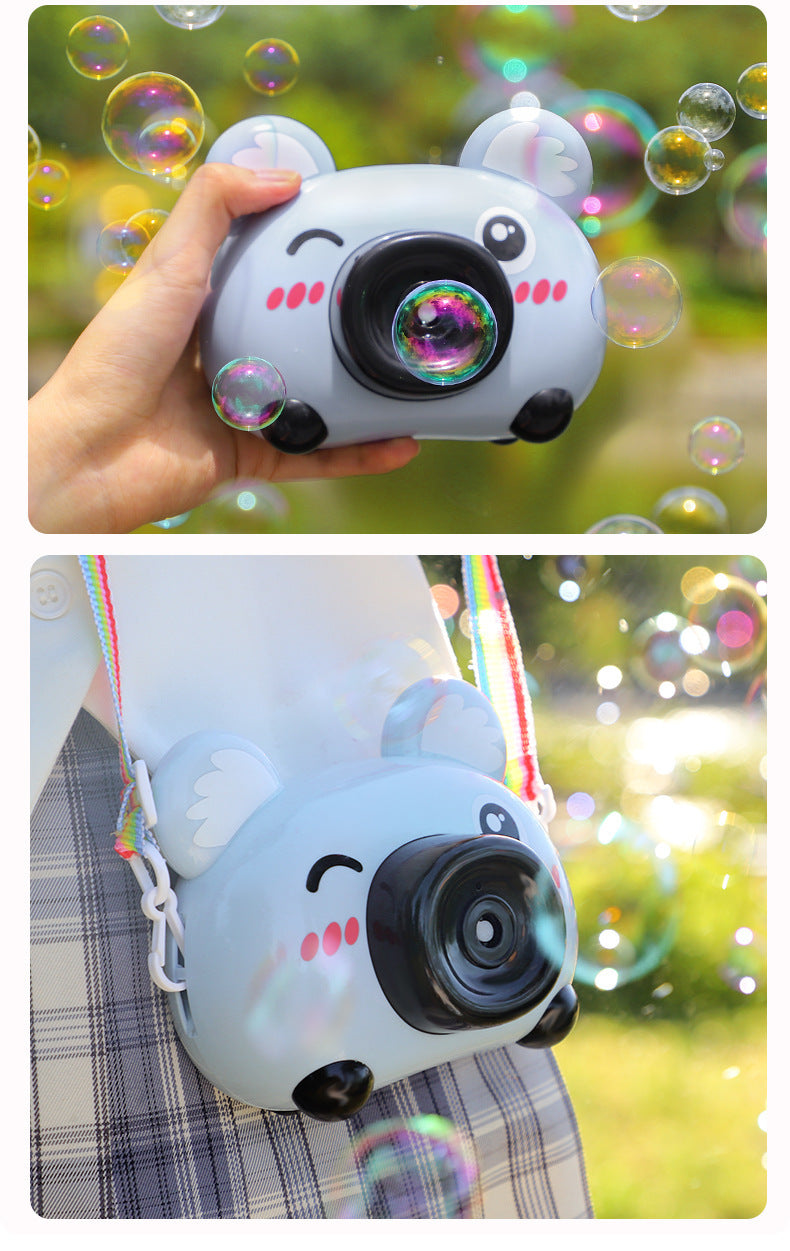 Bubble Machine Camera Koala Bubble Machine Full Electric Children's Toy Bubble Gun