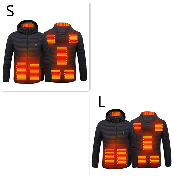 New Heated Jacket Coat USB Electric Jacket Cotton Coat Heater Thermal Clothing Heating Vest Men's Clothes Winter