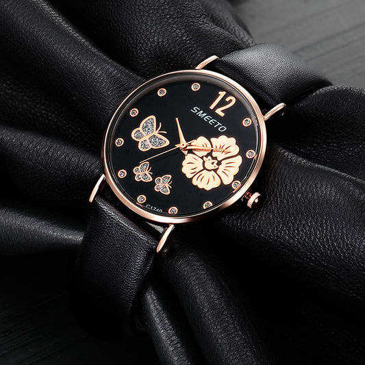 Korean Fashion Ladies Exquisite Rhinestone Belt Fashion Watch Quartz Watch