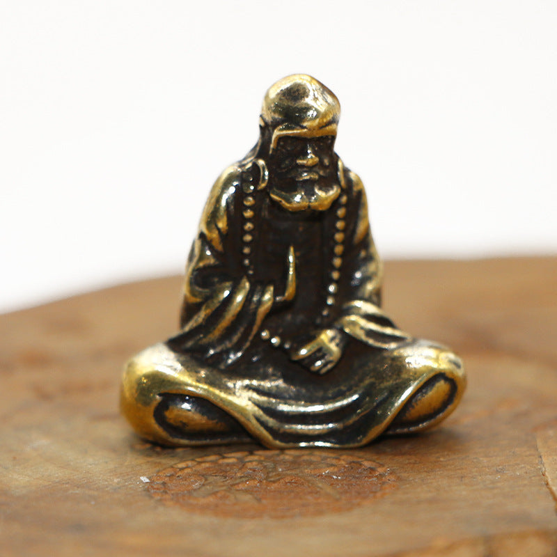 Antique Bronze Bronze Buddha Statue Solid Bodhidharma Patriarch