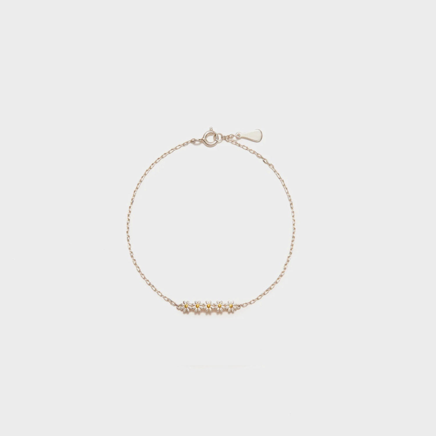 Daisy Shape Spring Ring Closure Bracelet 