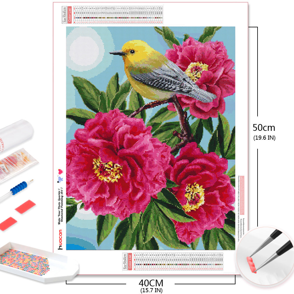 Peony Flower Diamond Mosaic Full Embroidery Kit