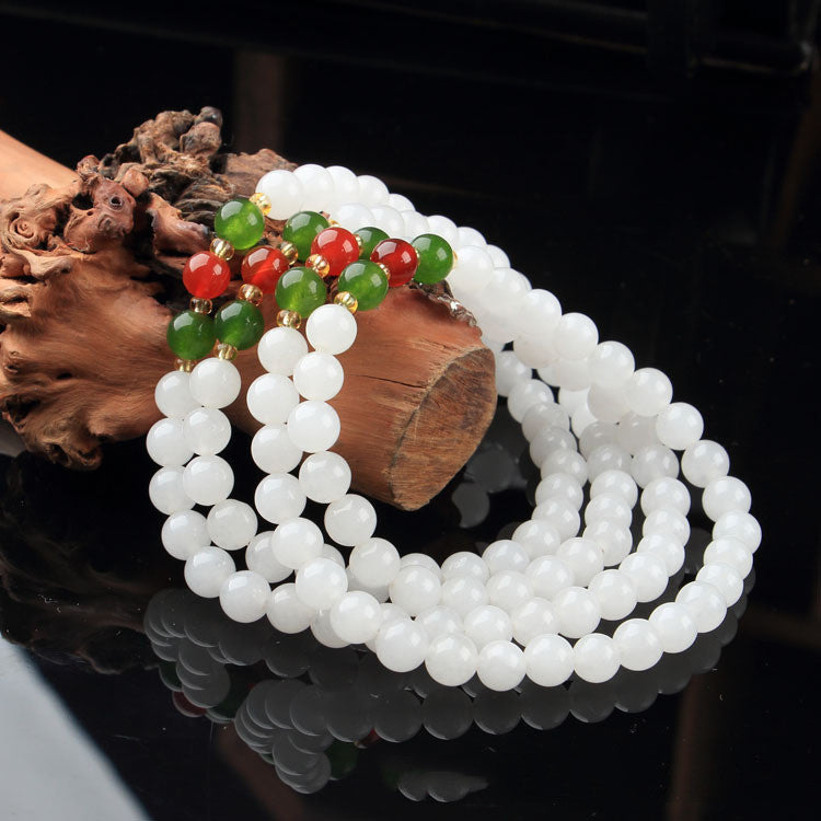 Women's Fashion According To Gold Jade Buddha Beads Bracelet