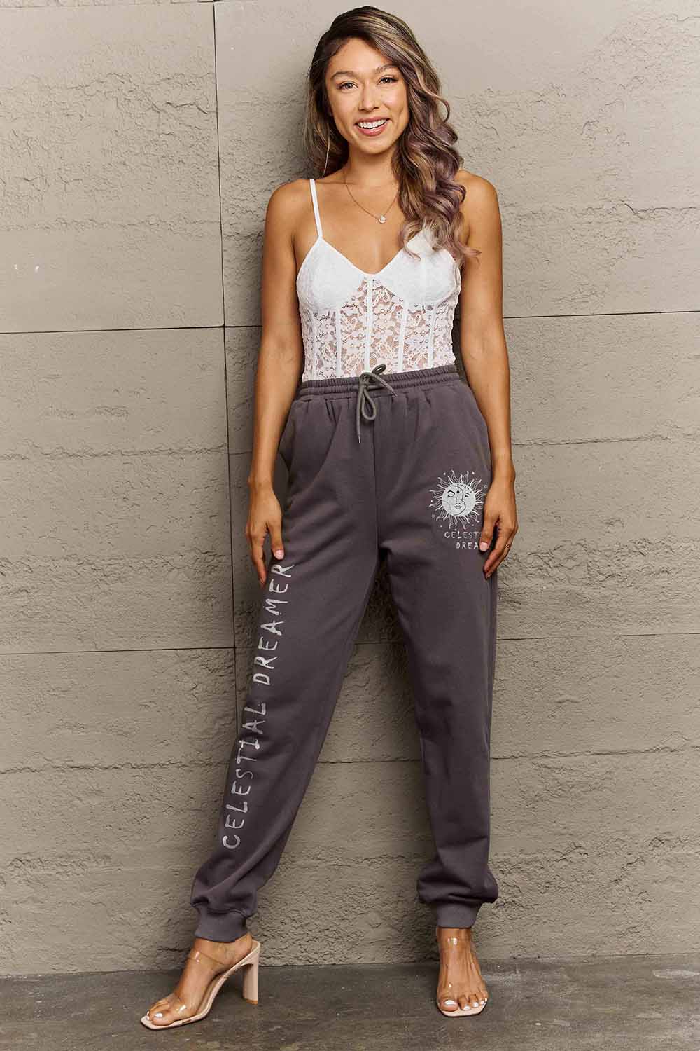 Simply Love Full Size CELESTIAL DREAMER Graphic Sweatpants 