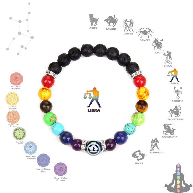 New Seven Chakra Meditation Bracelet Couple Constellation Men And Women