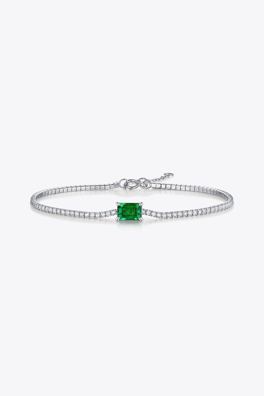 Adored 1 Carat Lab-Grown Emerald Bracelet 