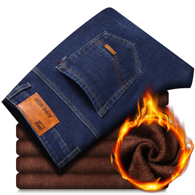 Thickened Warm And Velvet Casual Men's Jeans