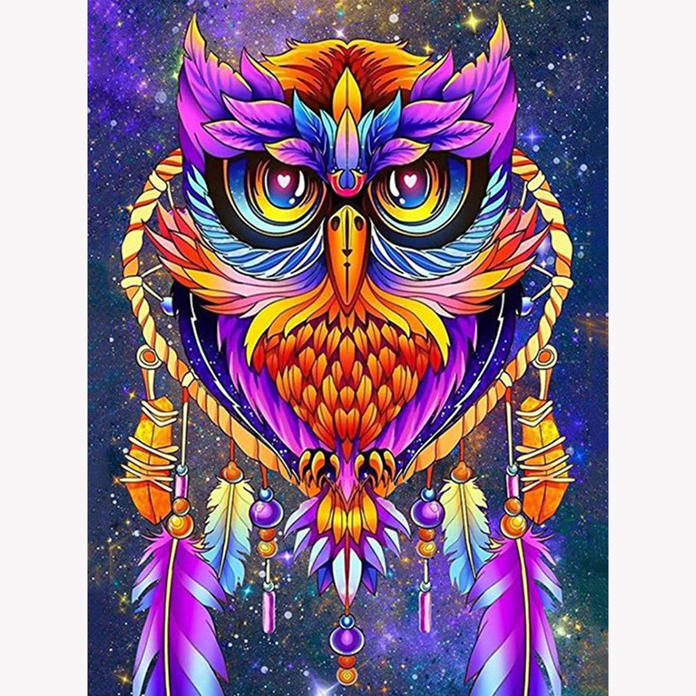 Owl Theme Diamond Painting Full Diamond Rhinestone Kit Embroidery Cross Stitch