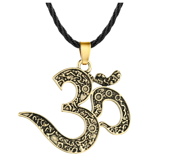 OM Halskette Ohm Schmuck OM Charme Yoga Schmuck Frauen Silber Ethnische Halskette Meditation Yoga Schmuck Bijoux Femme