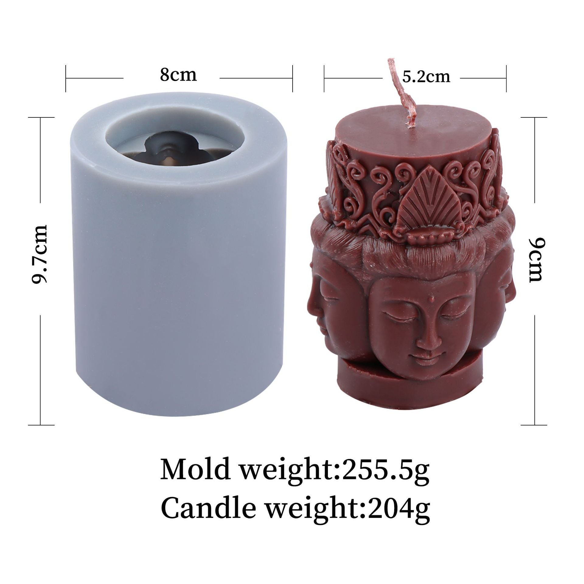 Religious Element Buddha Modeling Candle Silicone Mold