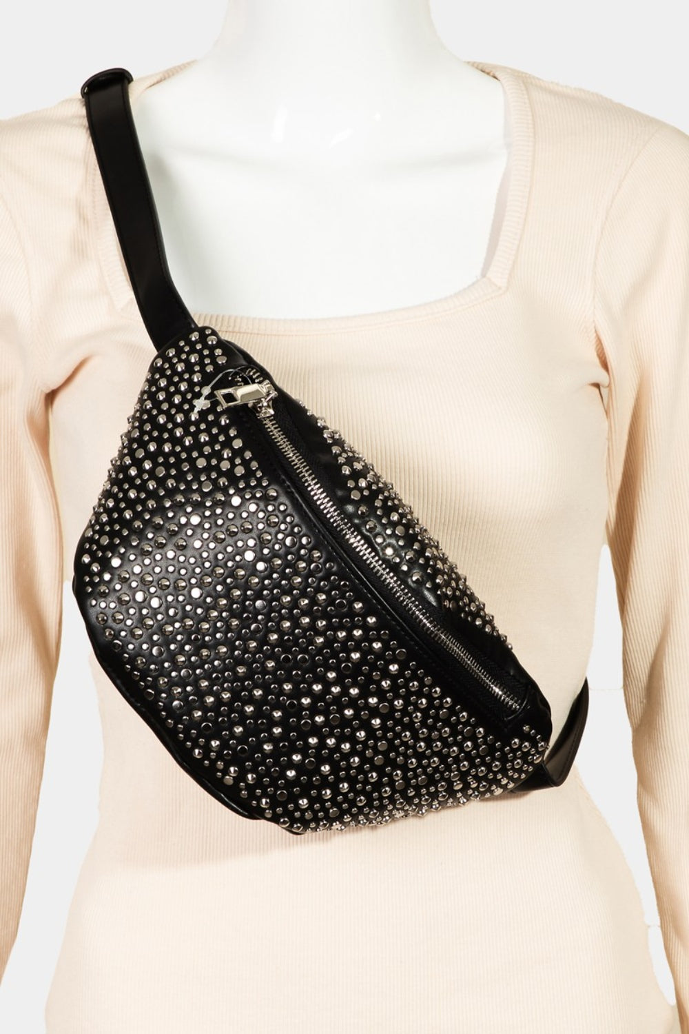 Fame Studded Crossbody Bag 