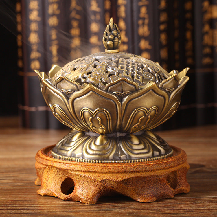 Sandalwood Home Incense Road Decoration Lotus Incense Burner