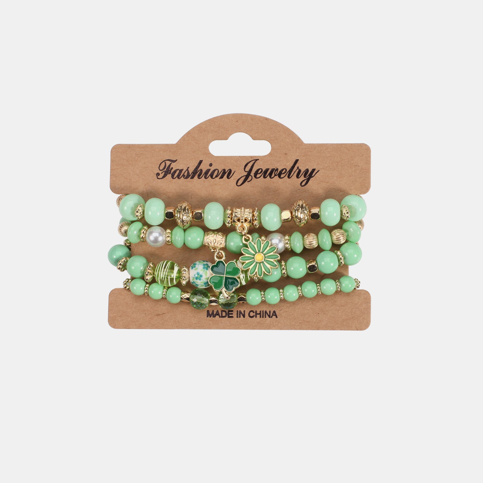 Beaded Soft Pottery Charm Bracelet - Babbazon bracelet