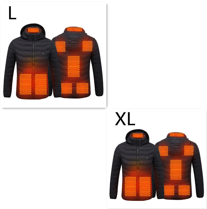 New Heated Jacket Coat USB Electric Jacket Cotton Coat Heater Thermal Clothing Heating Vest Men's Clothes Winter