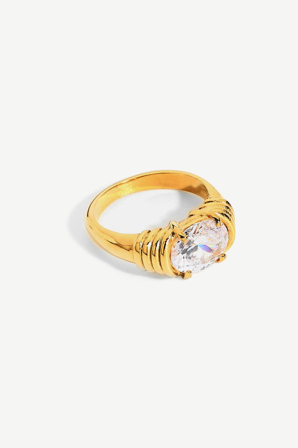 18K Gold Plated Zircon Ring 