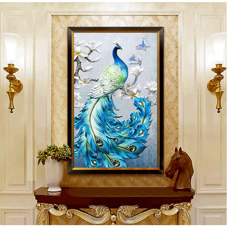 Diy Home Decoration Full Of Diamond Peacock Painting